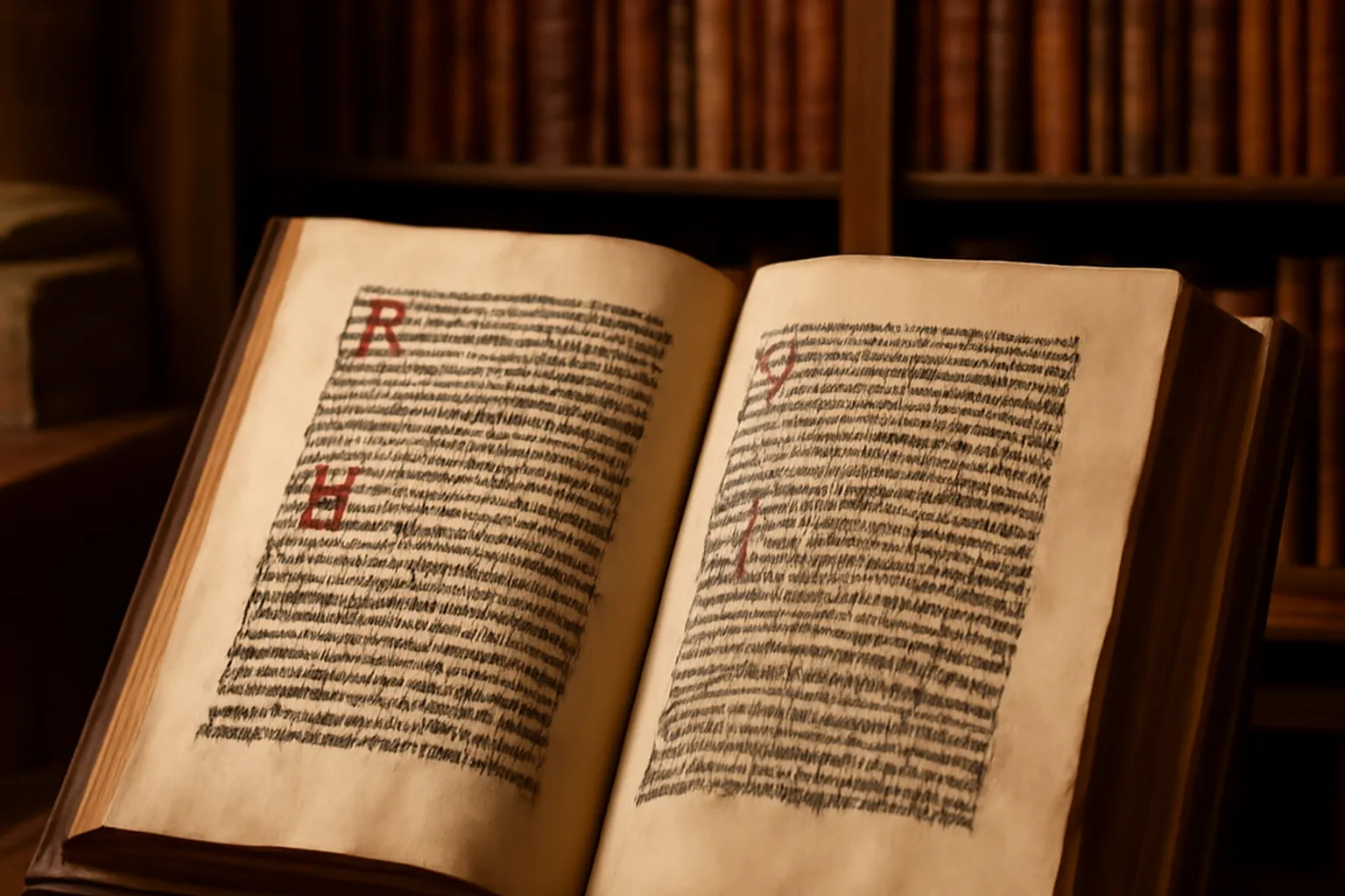 Manuscrit médiéval avec sermons théologiques en écriture gothique, bibliothèque monastique